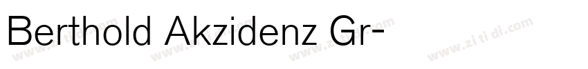 Berthold Akzidenz Gr字体转换